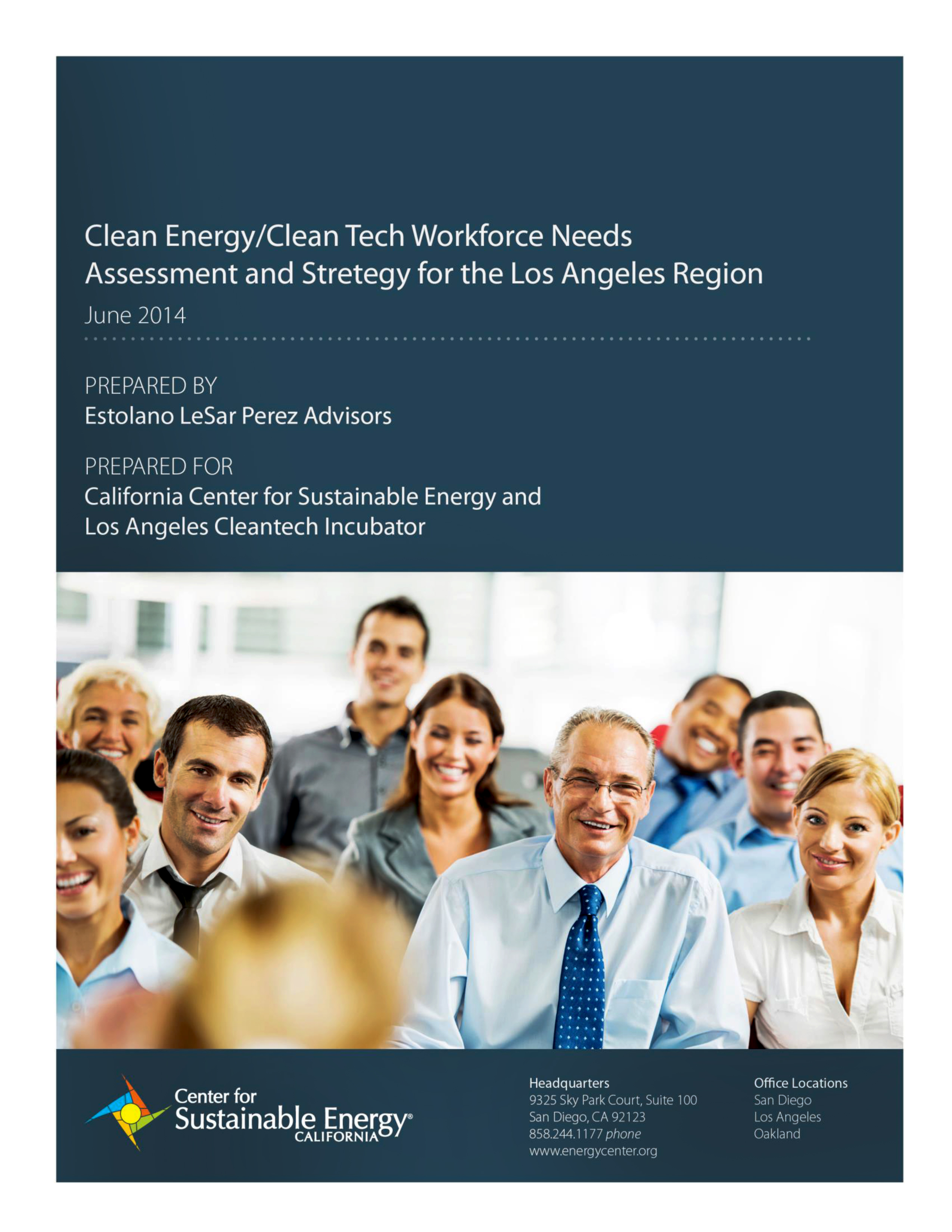Cover of Los Angeles clean-tech workforce report