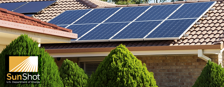 Photo of solar panels on home rooftop