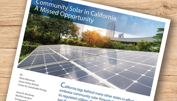 Community Solar in California: A Missed Opportunity