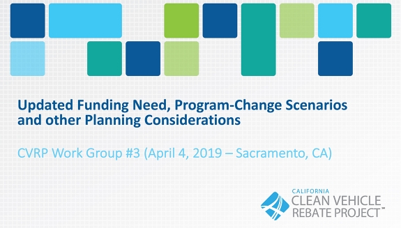 CVRP Funding Need, Program Change Scenarios